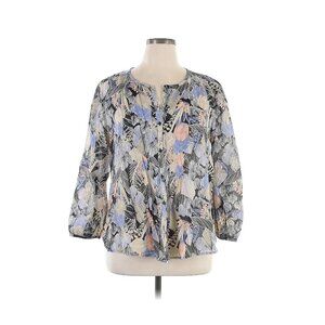Lucky Brand 3/4 sleeve button front blouse